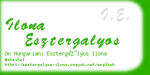 ilona esztergalyos business card